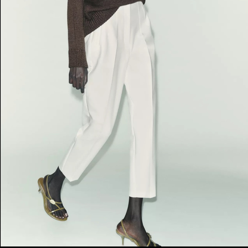 Zara White Tailored Pants - Picture 3 of 5